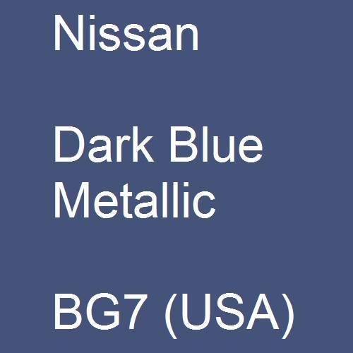 Nissan, Dark Blue Metallic, BG7 (USA).